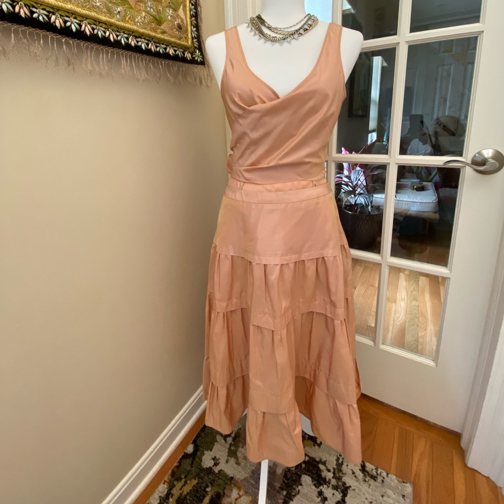 Silk Two Piece Carlisle Collection blouse / skirt